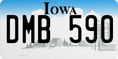 IA license plate DMB590