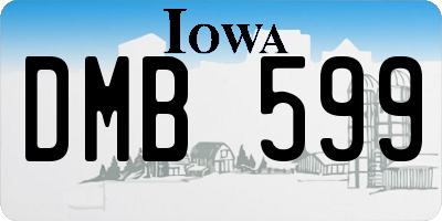 IA license plate DMB599