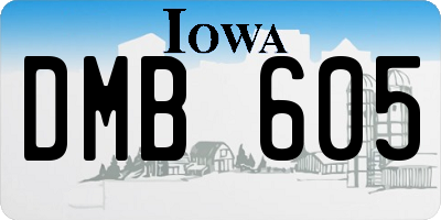 IA license plate DMB605