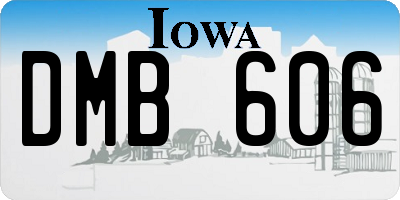 IA license plate DMB606