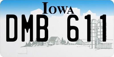 IA license plate DMB611