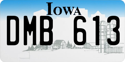 IA license plate DMB613
