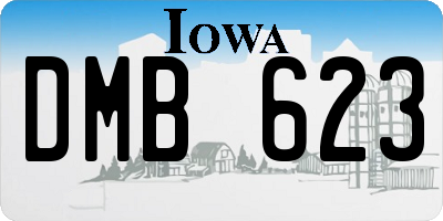 IA license plate DMB623