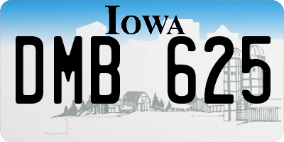 IA license plate DMB625