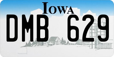 IA license plate DMB629