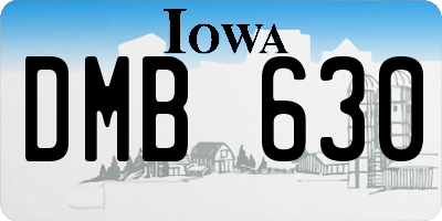 IA license plate DMB630