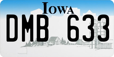 IA license plate DMB633