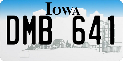 IA license plate DMB641
