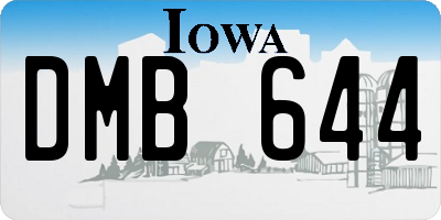 IA license plate DMB644