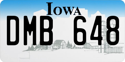 IA license plate DMB648