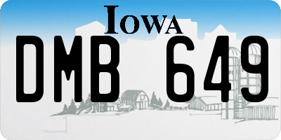 IA license plate DMB649