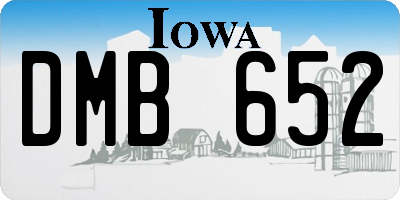 IA license plate DMB652