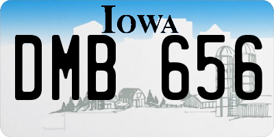 IA license plate DMB656
