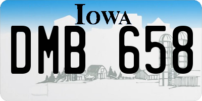 IA license plate DMB658