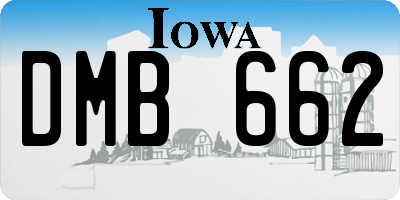 IA license plate DMB662