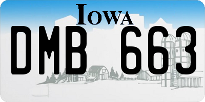 IA license plate DMB663