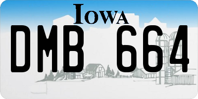 IA license plate DMB664