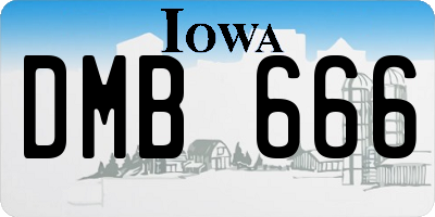 IA license plate DMB666