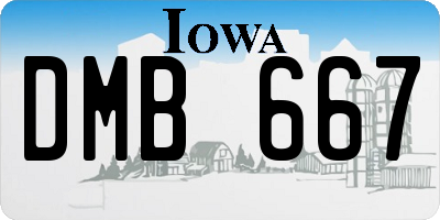 IA license plate DMB667