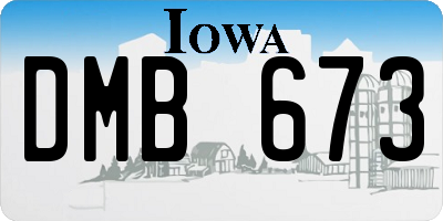 IA license plate DMB673