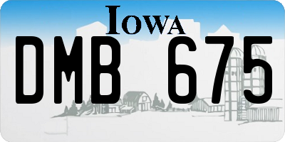 IA license plate DMB675