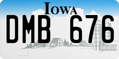 IA license plate DMB676
