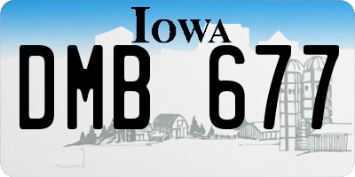 IA license plate DMB677