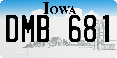 IA license plate DMB681