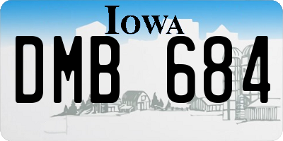 IA license plate DMB684