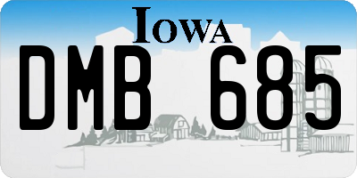 IA license plate DMB685