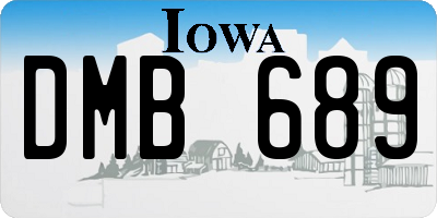 IA license plate DMB689
