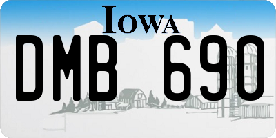 IA license plate DMB690