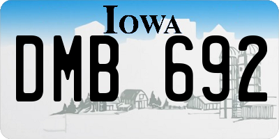IA license plate DMB692