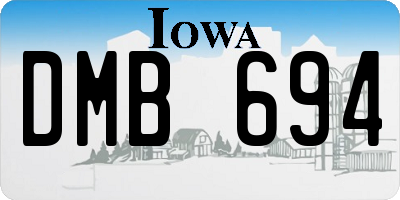 IA license plate DMB694