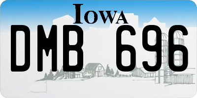 IA license plate DMB696