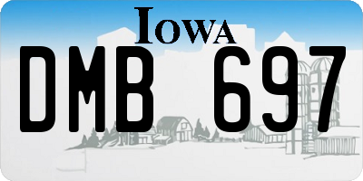 IA license plate DMB697