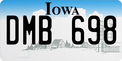 IA license plate DMB698