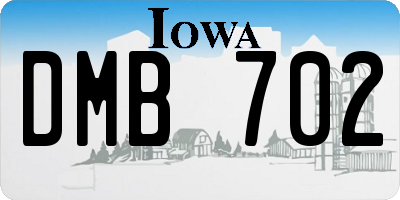 IA license plate DMB702