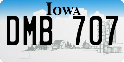 IA license plate DMB707