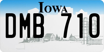 IA license plate DMB710