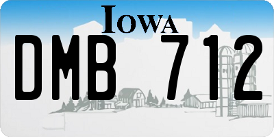 IA license plate DMB712