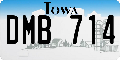IA license plate DMB714