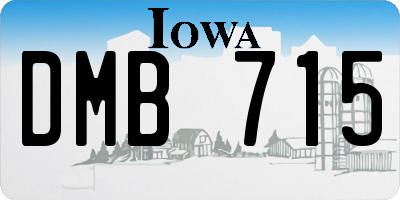 IA license plate DMB715