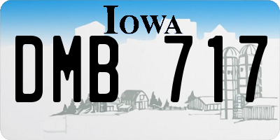 IA license plate DMB717