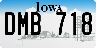 IA license plate DMB718