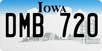 IA license plate DMB720