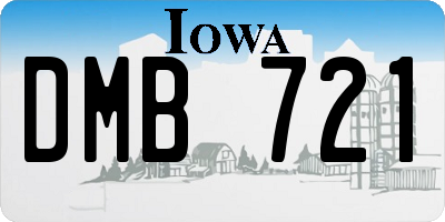 IA license plate DMB721