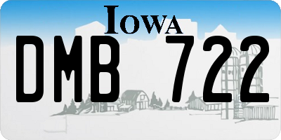 IA license plate DMB722