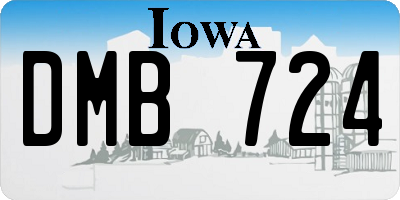 IA license plate DMB724