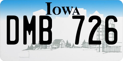 IA license plate DMB726